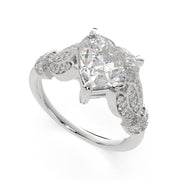 Nadia Heart Cut Pave Milgrain Engagement Ring Setting - Nivetta